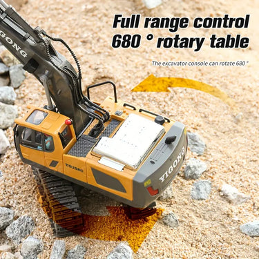 Máquina de fuerza RC | Diversión definitiva para jóvenes aventureros - Excavadora controlada remotamente
